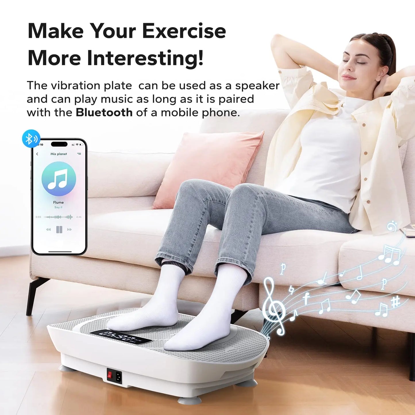 MERACH Vibration Plate Exercise Machine Whole Body Workout Power Vibrate Fitness Platform Vibration Plate Weight Loss & Shaping