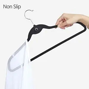 Non Slip Velvet Hangers - Heavy Duty - Suit Hangers Space Saving Clothes Hangers 360° Swivel Hook,