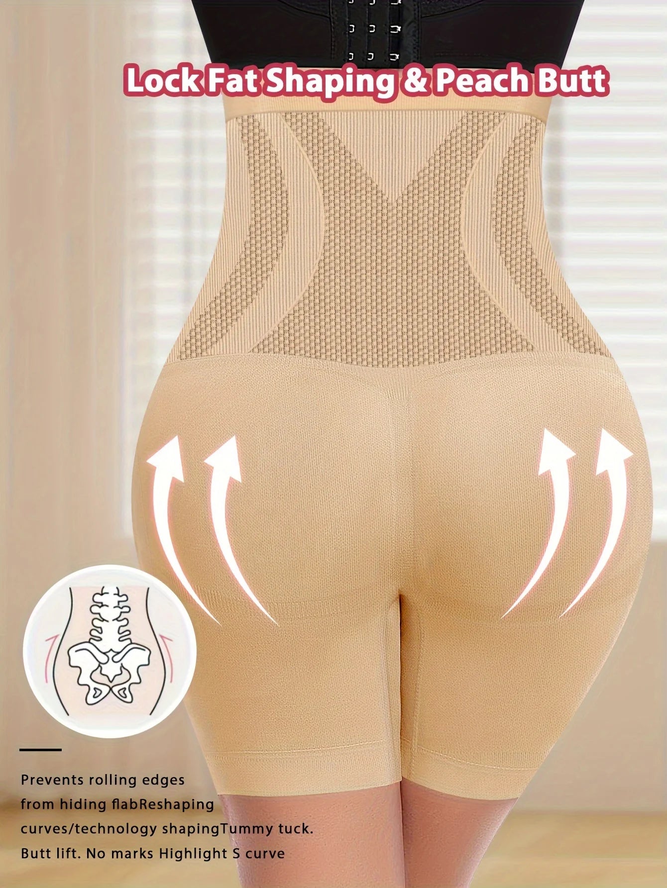 BaliniLA High-Waisted Snatched Tummy Contouring Seamless Comfortable Shapewear Panties