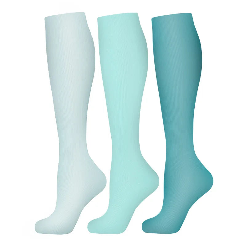 Compression Socks Pairs Outdoor Sports Riding Compress Stretch Stockings Nurse Calf Pressure Leg Socks Swollen Varicose Veins